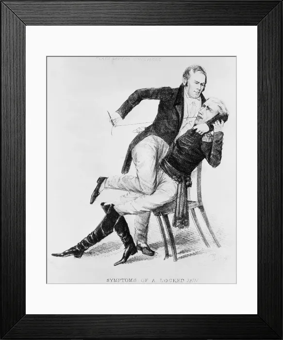 Framed Print : Henry Clay Sewing Andrew Jackson'S Mouth Framed Print : Henry Clay Sewing Andrew Jackson'S Mouth