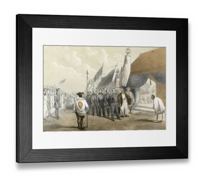 Framed Print : Commodore Perry Meets Commisioners Framed Print : Commodore Perry Meets Commisioners