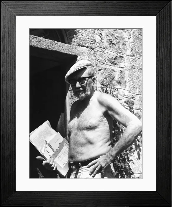 Framed Print : Candid Photograph Of Poet Ezra Pound Framed Print : Candid Photograph Of Poet Ezra Pound