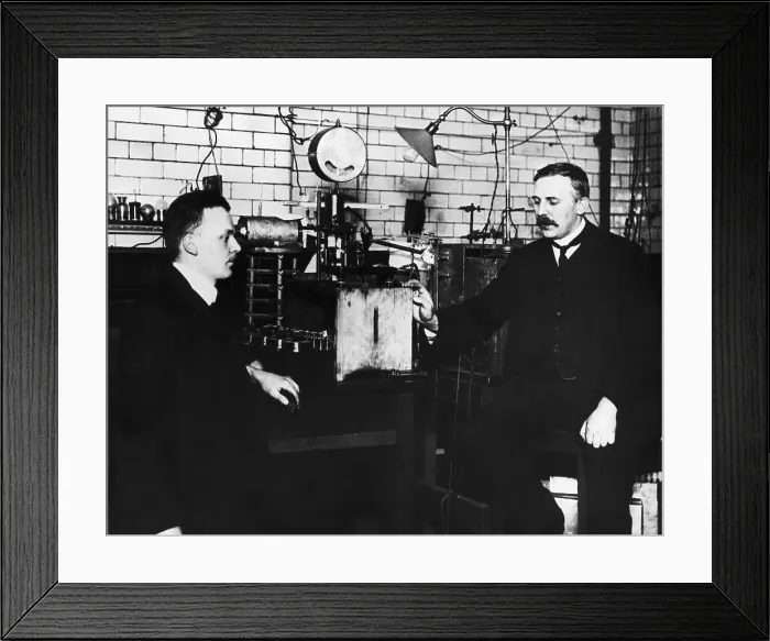Framed Print : Physicists Geiger and Rutherford Framed Print : Physicists Geiger and Rutherford