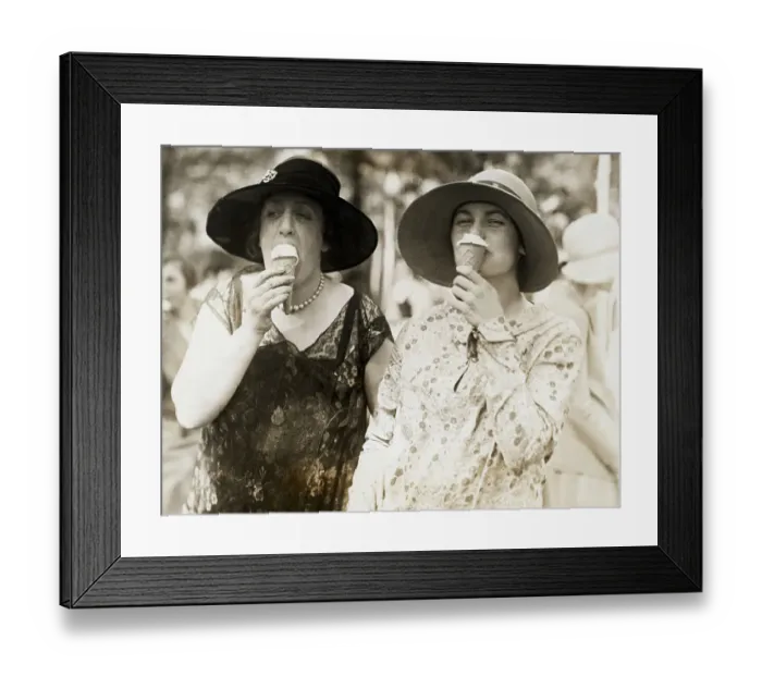 Framed Print : Society Women Eating Ice Cream Cones Framed Print : Society Women Eating Ice Cream Cones