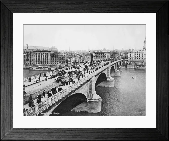 Framed Print : View Of London Bridge At Turn Of Century Framed Print : View Of London Bridge At Turn Of Century