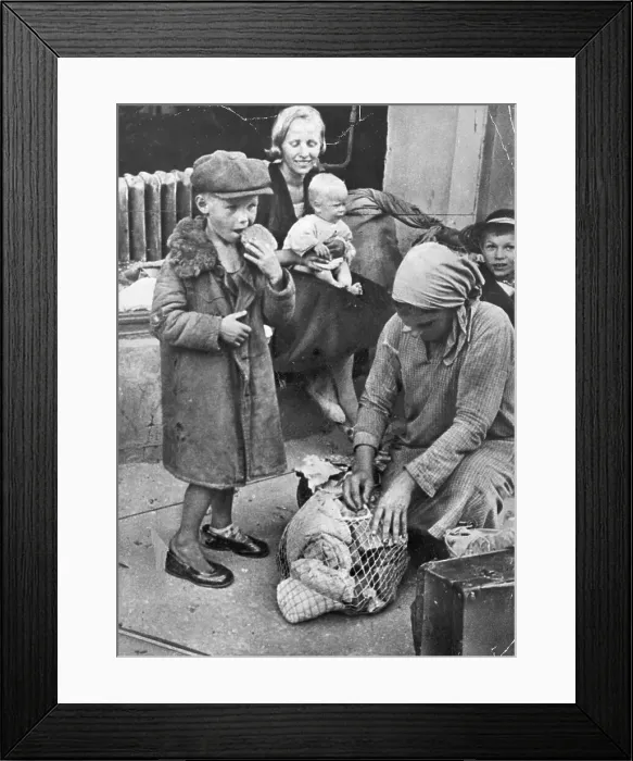 Framed Print : Hungry People In The Streets Of Russia Framed Print : Hungry People In The Streets Of Russia