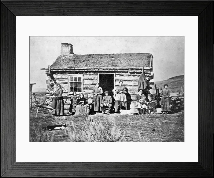 Framed Print : Mormon Frontier Settlement In Far West Framed Print : Mormon Frontier Settlement In Far West