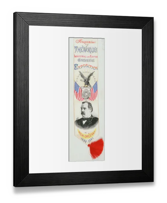 Framed Print : Grover Cleveland on Souvenir Framed Print : Grover Cleveland on Souvenir