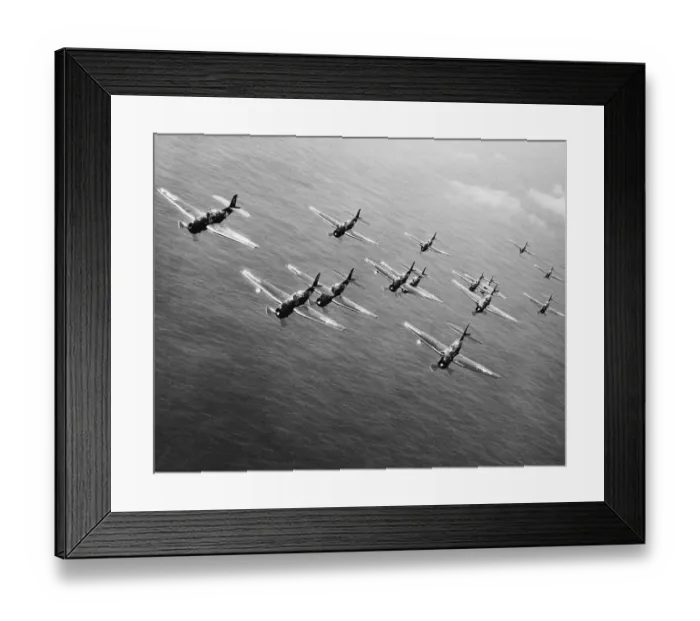 Framed Print : Group of Torpedo Bombers Over Water Framed Print : Group of Torpedo Bombers Over Water