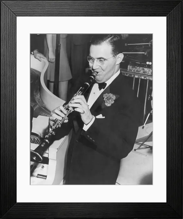 Framed Print : Benny Goodman Playing Clarinet