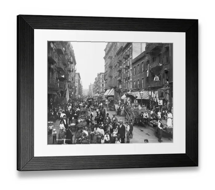 Framed Print : Crowded Life On Mulberry Street Framed Print : Crowded Life On Mulberry Street