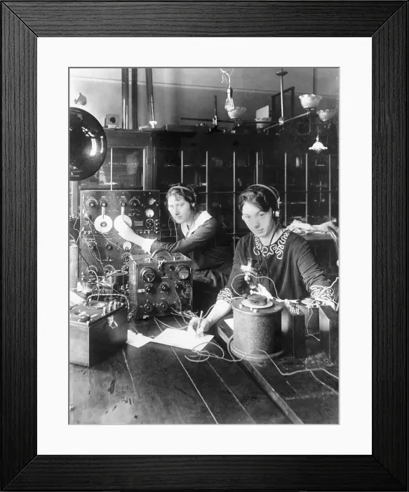 Framed Print : Women Working In Radio Station Framed Print : Women Working In Radio Station