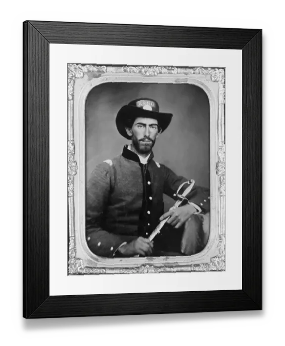 Framed Print : Portrait Of Confederate Officer Framed Print : Portrait Of Confederate Officer