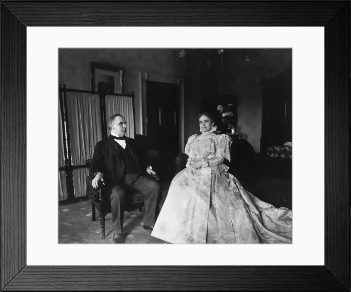 Framed Print : William Mckinley And Wife Seated Photo Framed Print : William Mckinley And Wife Seated Photo