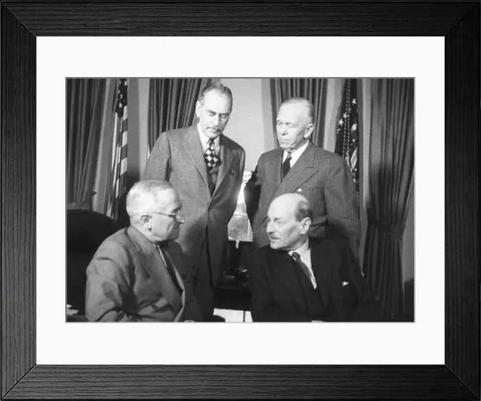 Framed Print : Truman Attlee Acheson And Marshal Framed Print : Truman Attlee Acheson And Marshal