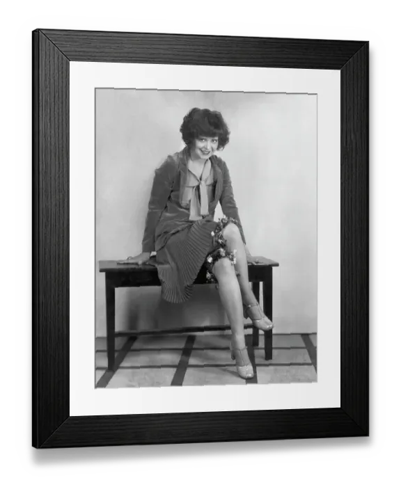 Framed Print : Clara Bow Sitting On Piano Bench Framed Print : Clara Bow Sitting On Piano Bench