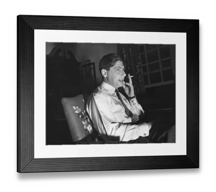 Framed Print : Arthur Koestler Sitting And Smoking