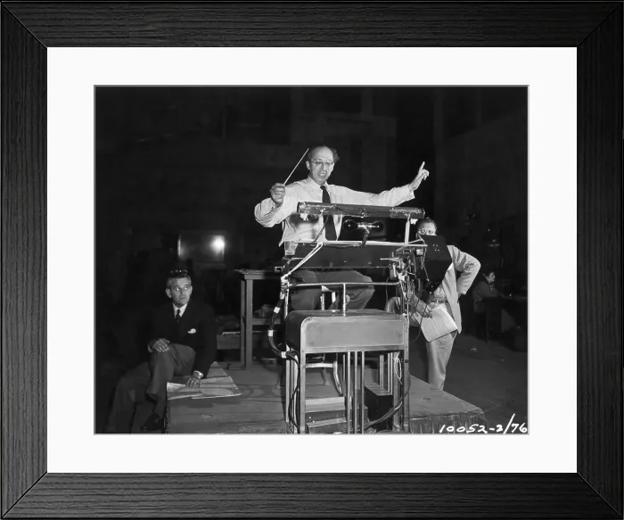 Framed Print : Aaron Copland Conducting; Seated Framed Print : Aaron Copland Conducting; Seated
