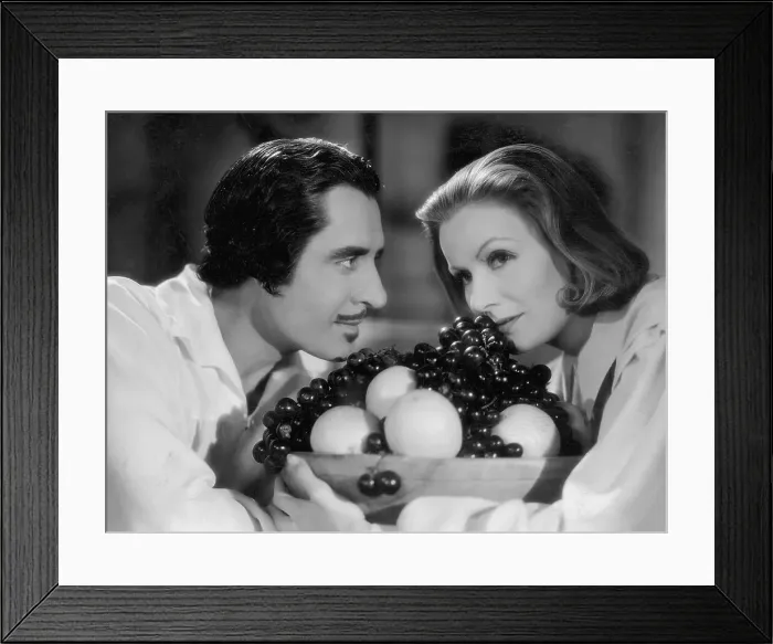 Framed Print : Greta Garbo And John Gilbert With Fruit Framed Print : Greta Garbo And John Gilbert With Fruit