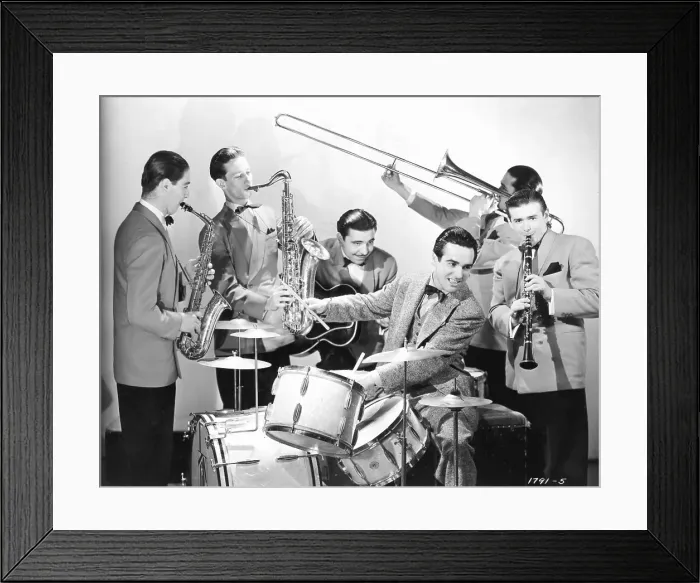 Framed Print : Gene Krupa And Sextet Framed Print : Gene Krupa And Sextet