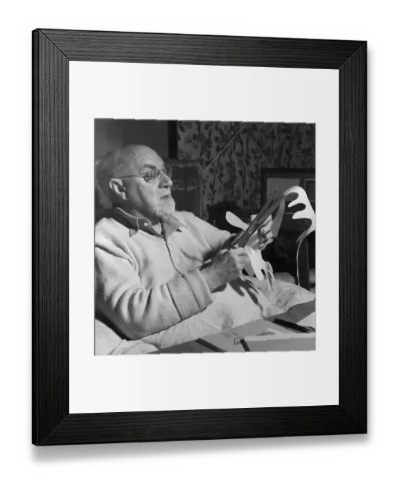 Framed Print : Henri Matisse Working On Paper Cut-out Framed Print : Henri Matisse Working On Paper Cut-out