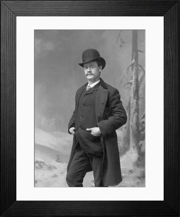 Framed Print : Portrait Of A Man In Derby Hat Framed Print : Portrait Of A Man In Derby Hat