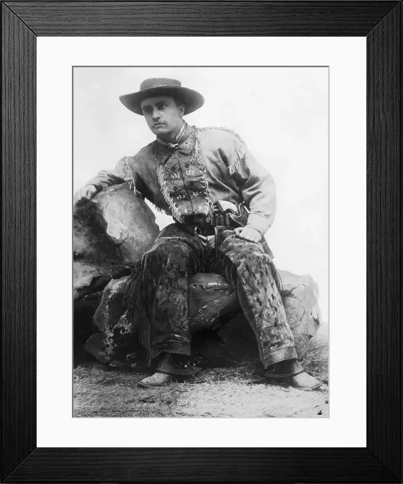 Framed Print : Theodore Roosevelt In Cowpoke Outfit Framed Print : Theodore Roosevelt In Cowpoke Outfit