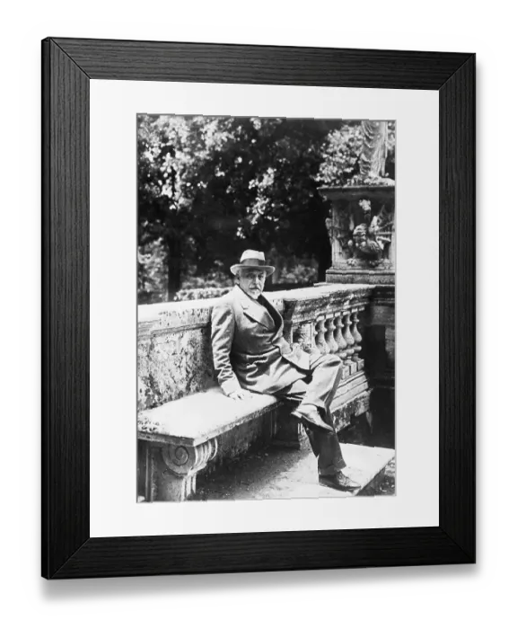 Framed Print : Luigi Pirandello In Garden; Novelist Framed Print : Luigi Pirandello In Garden; Novelist