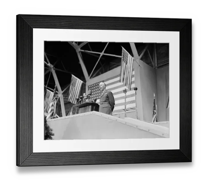 Framed Print : George C. Marshall Making Speech Framed Print : George C. Marshall Making Speech