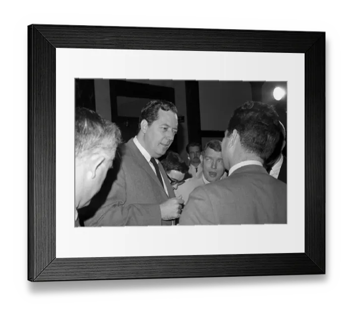 Framed Print : District Attorney Jim Garrison With Crowd Framed Print : District Attorney Jim Garrison With Crowd