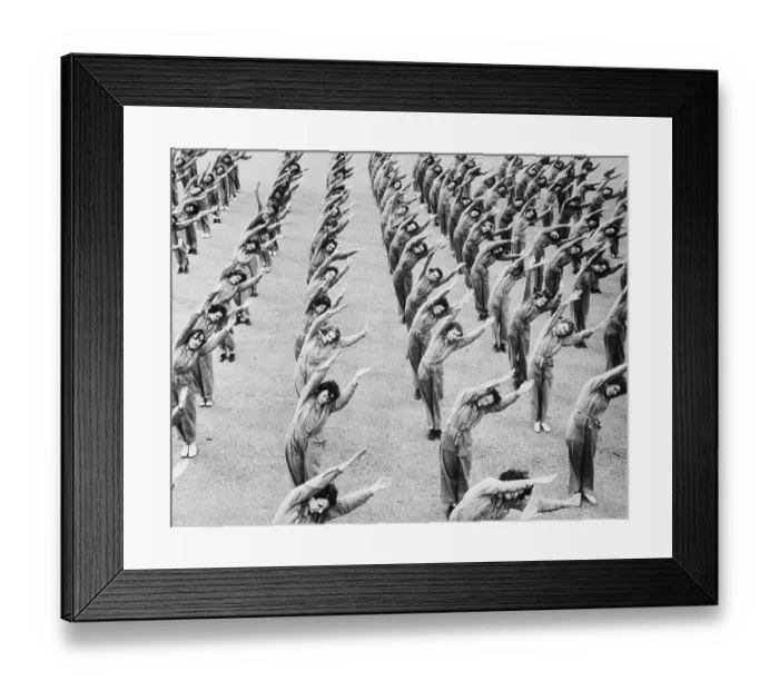 Framed Print : Women Doing Stretching Excercises Framed Print : Women Doing Stretching Excercises