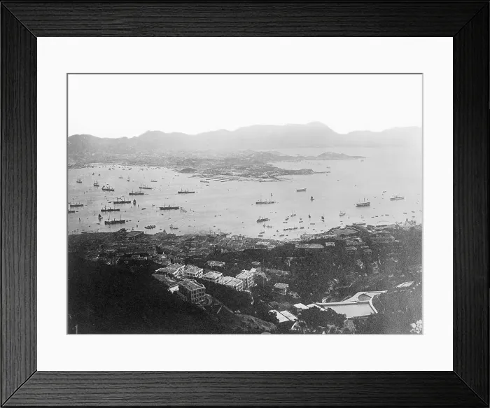 Framed Print : Aerial View Of Hong Kong Harbor Framed Print : Aerial View Of Hong Kong Harbor