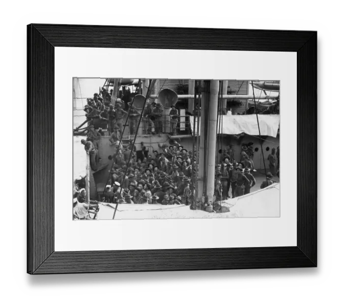 Framed Print : U.S. Marines On Ship At Shanhai Framed Print : U.S. Marines On Ship At Shanhai