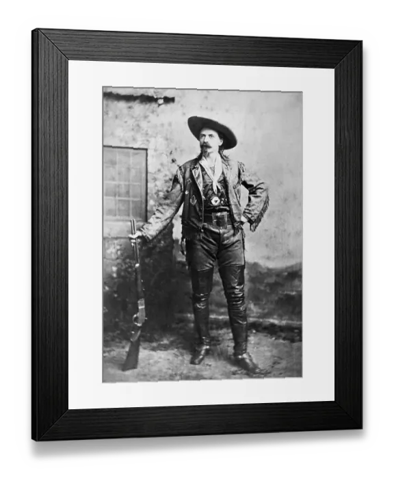 Framed Print : Full Length Pic; Bill Cody Holding Rifle Framed Print : Full Length Pic; Bill Cody Holding Rifle