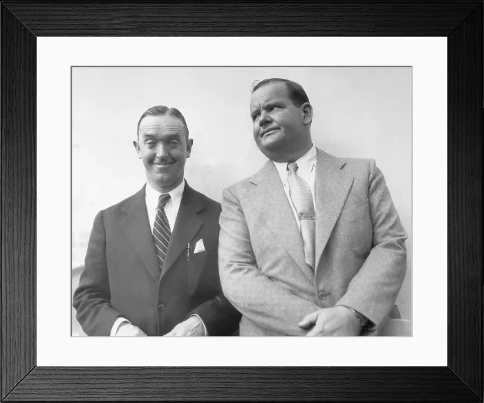 Framed Print : Waist Up Of Laurel And Hardy On Boat Framed Print : Waist Up Of Laurel And Hardy On Boat