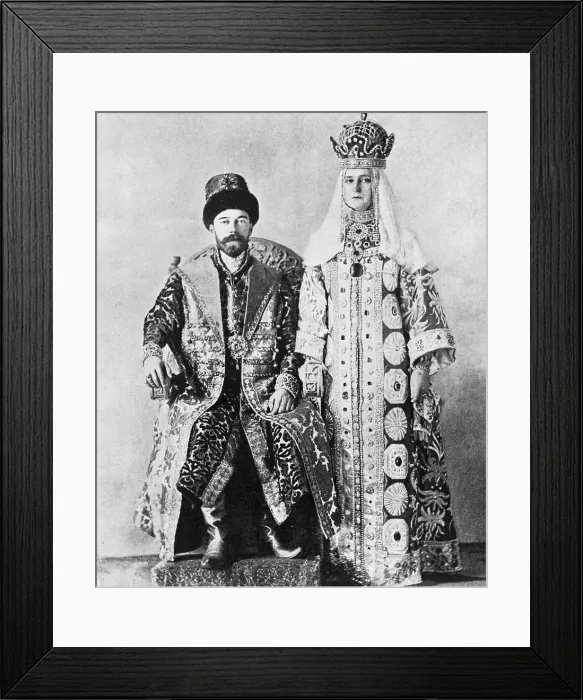 Framed Print : Czar Nicholas II and Czarina Wearing Court Robes Framed Print : Czar Nicholas II and Czarina Wearing Court Robes