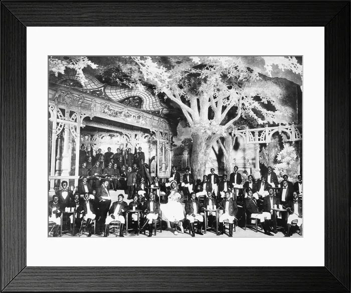 Framed Print : Al Jolson with Minstrel Troupe and Band Framed Print : Al Jolson with Minstrel Troupe and Band