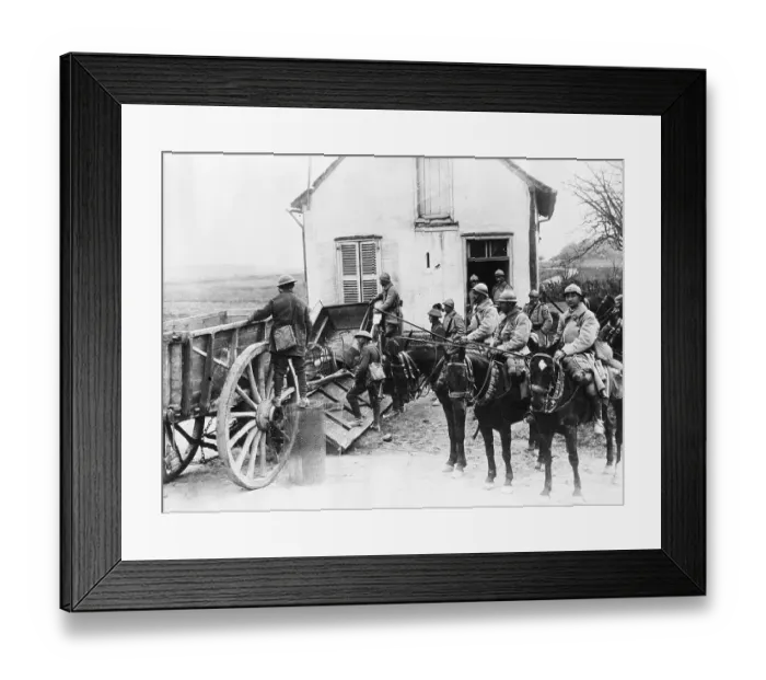 Framed Print : French Cavalry And British Troops Framed Print : French Cavalry And British Troops