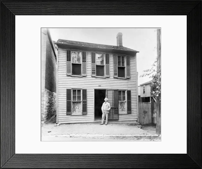 Framed Print : Mark Twain Visiting His Home Framed Print : Mark Twain Visiting His Home
