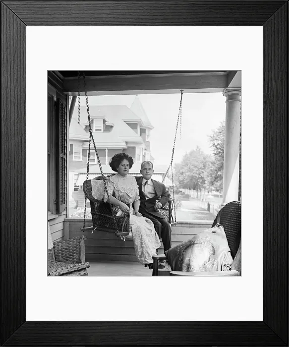 Framed Print : Windsor McCay And Wife On Porch Swing Framed Print : Windsor McCay And Wife On Porch Swing