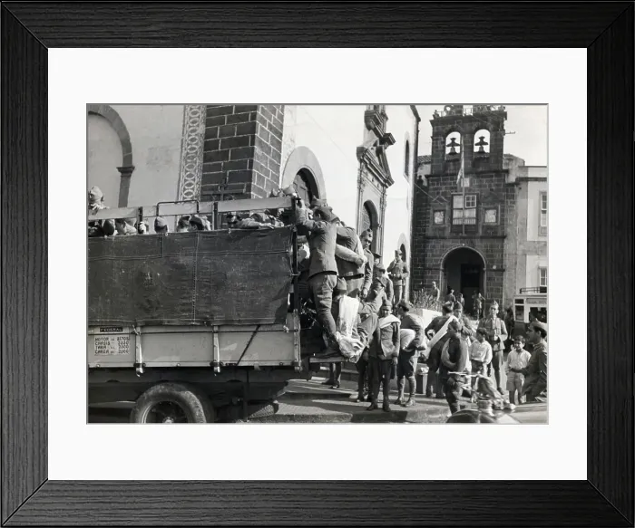Framed Print : Franco Troops Board Truck In Spain