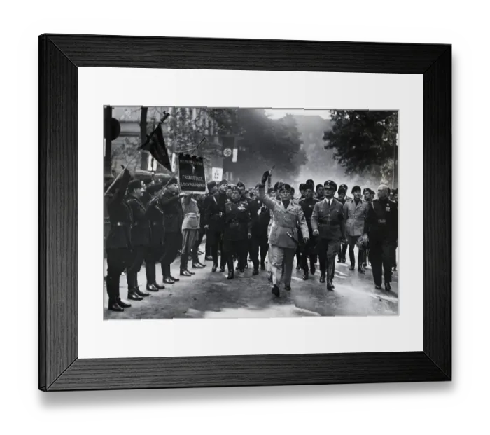 Framed Print : Mussolin Marching Down In Berlin Framed Print : Mussolin Marching Down In Berlin