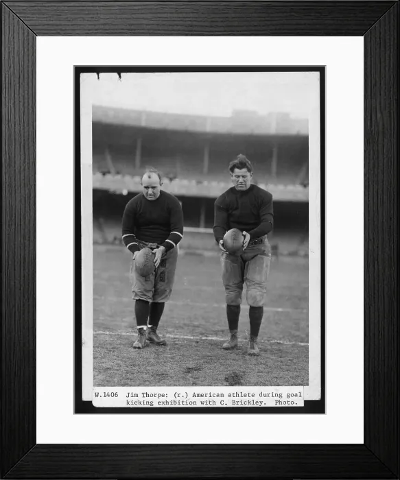 Framed Print : Jim Thorpe At Goal Kicking Exhibition Framed Print : Jim Thorpe At Goal Kicking Exhibition