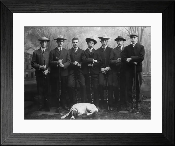 Framed Print : Yale Rifle Team In Full Length Pose Framed Print : Yale Rifle Team In Full Length Pose