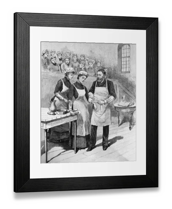 Framed Print : Training Nurses To Use Bandages Framed Print : Training Nurses To Use Bandages