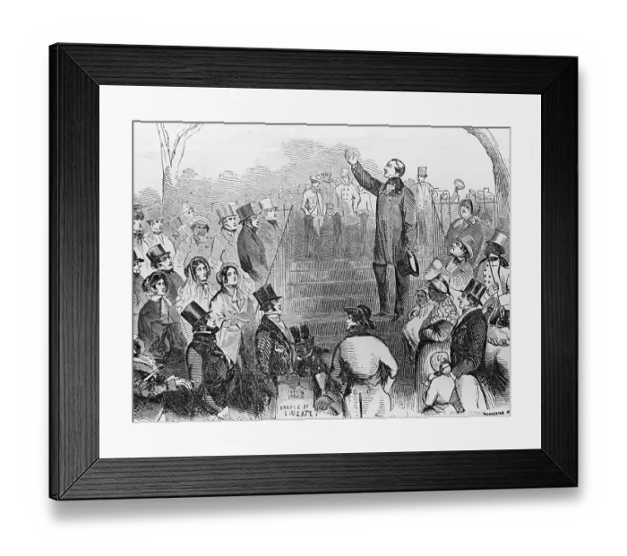 Framed Print : Anti-Slaver Meeting; Boston Common;Woodc Framed Print : Anti-Slaver Meeting; Boston Common;Woodc