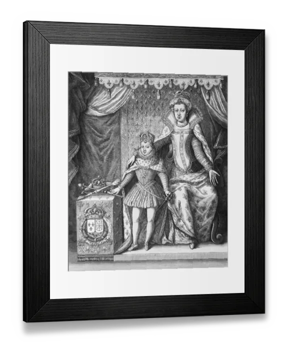 Framed Print : Catherine De Medici & Charles Ix, Son Framed Print : Catherine De Medici & Charles Ix, Son