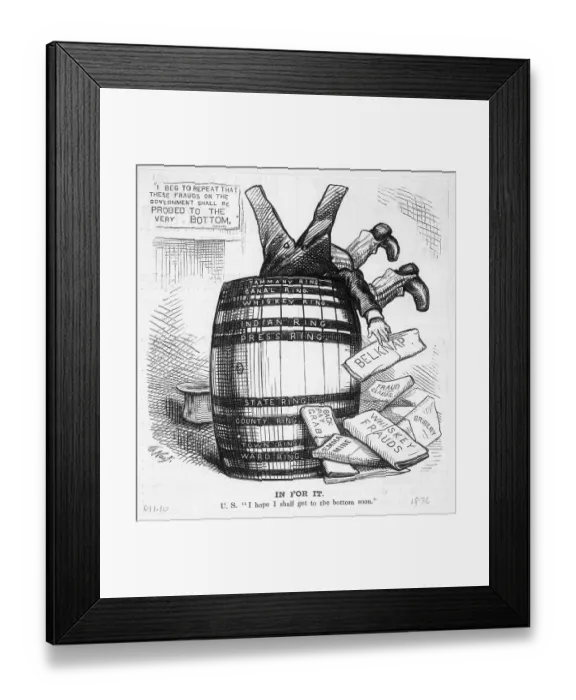 Framed Print : Whiskey Ring Corruption Framed Print : Whiskey Ring Corruption