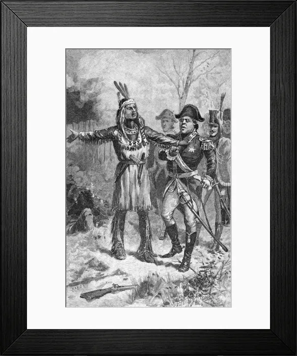 Framed Print : Tecumseh Reprimanding General Proctor Framed Print : Tecumseh Reprimanding General Proctor