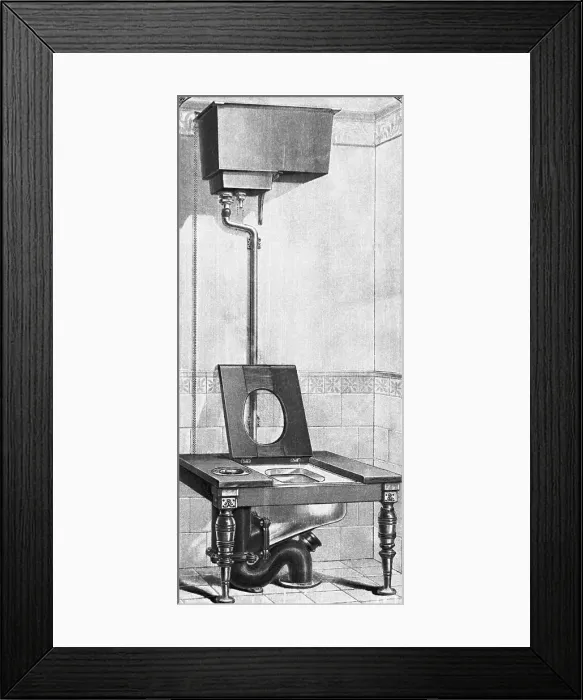 Framed Print : Toilet with Cistern Framed Print : Toilet with Cistern