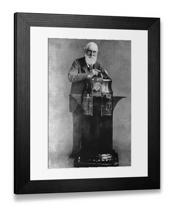 Framed Print : Lord Kelvin With His Compass for Ships Framed Print : Lord Kelvin With His Compass for Ships