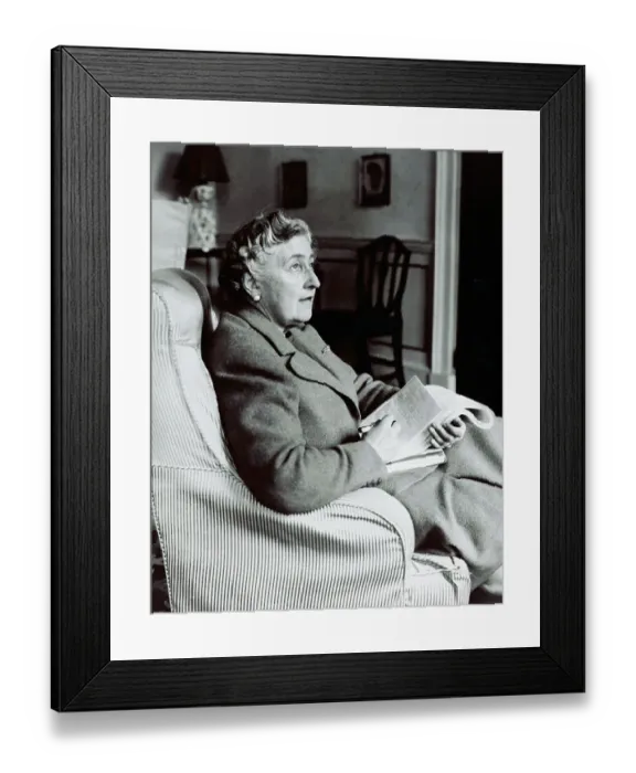 Framed Print : Agatha Christie Seated Framed Print : Agatha Christie Seated