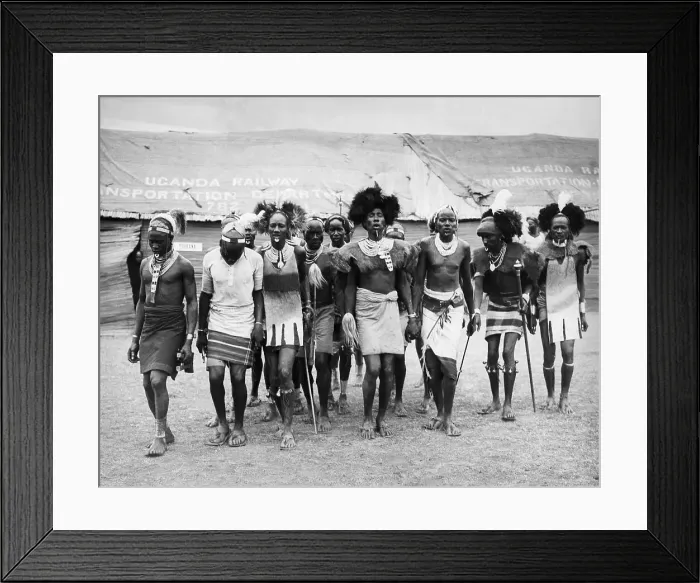 Framed Print : Turkana Natives Performing a Dance Framed Print : Turkana Natives Performing a Dance